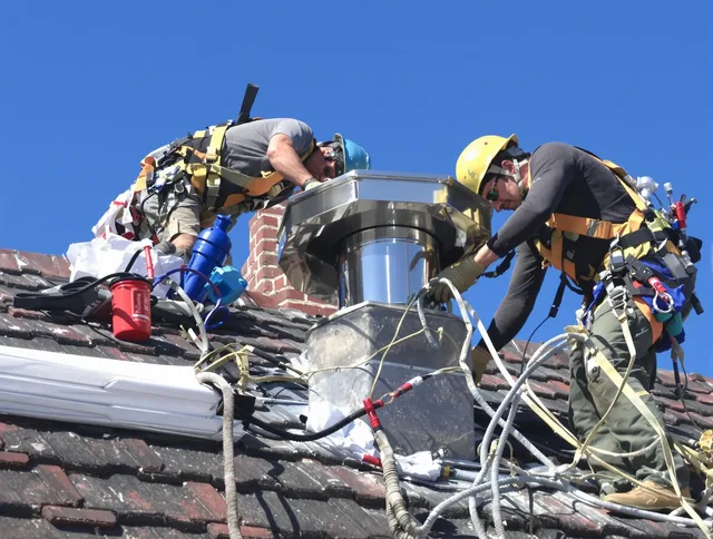 Protective chimney cap installed by Temescal Valley Chimney Sweep in Temescal Valley, CA