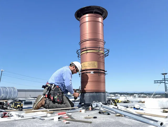 Installed chimney liner by Temescal Valley Chimney Sweep in Temescal Valley, CA