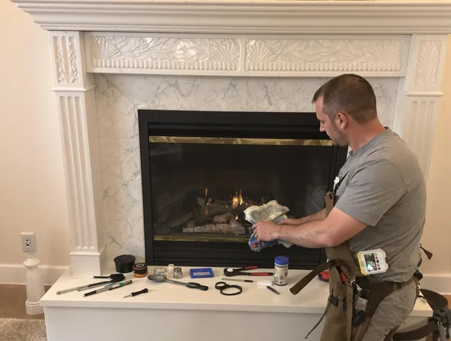 Temescal Valley Chimney Sweep performing fireplace maintenance in Temescal Valley, CA