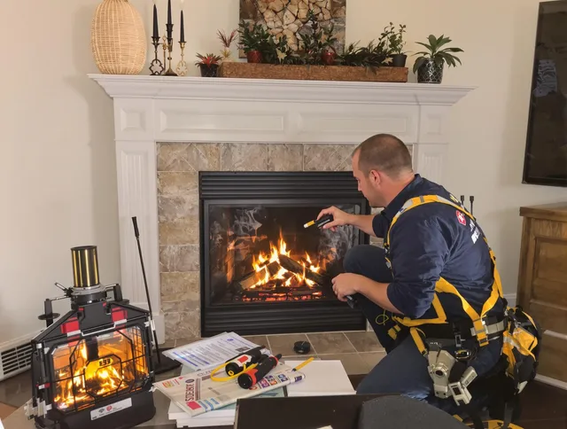 Safety-focused fireplace inspection by Temescal Valley Chimney Sweep in Temescal Valley, CA