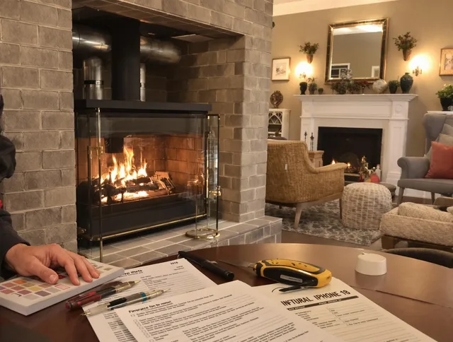 Temescal Valley Chimney Sweep verifying fireplace safety measures in Temescal Valley, CA